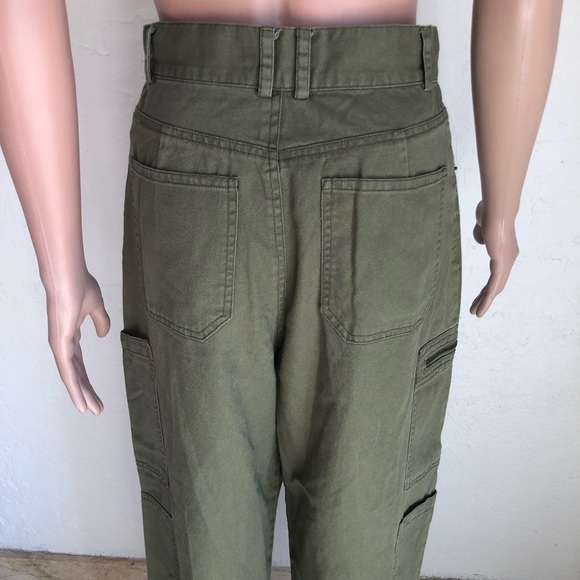 Forever 21 High-Rise Army Green Cargo Utility Joggers Pants Women’s Size M - Picture 5 of 16